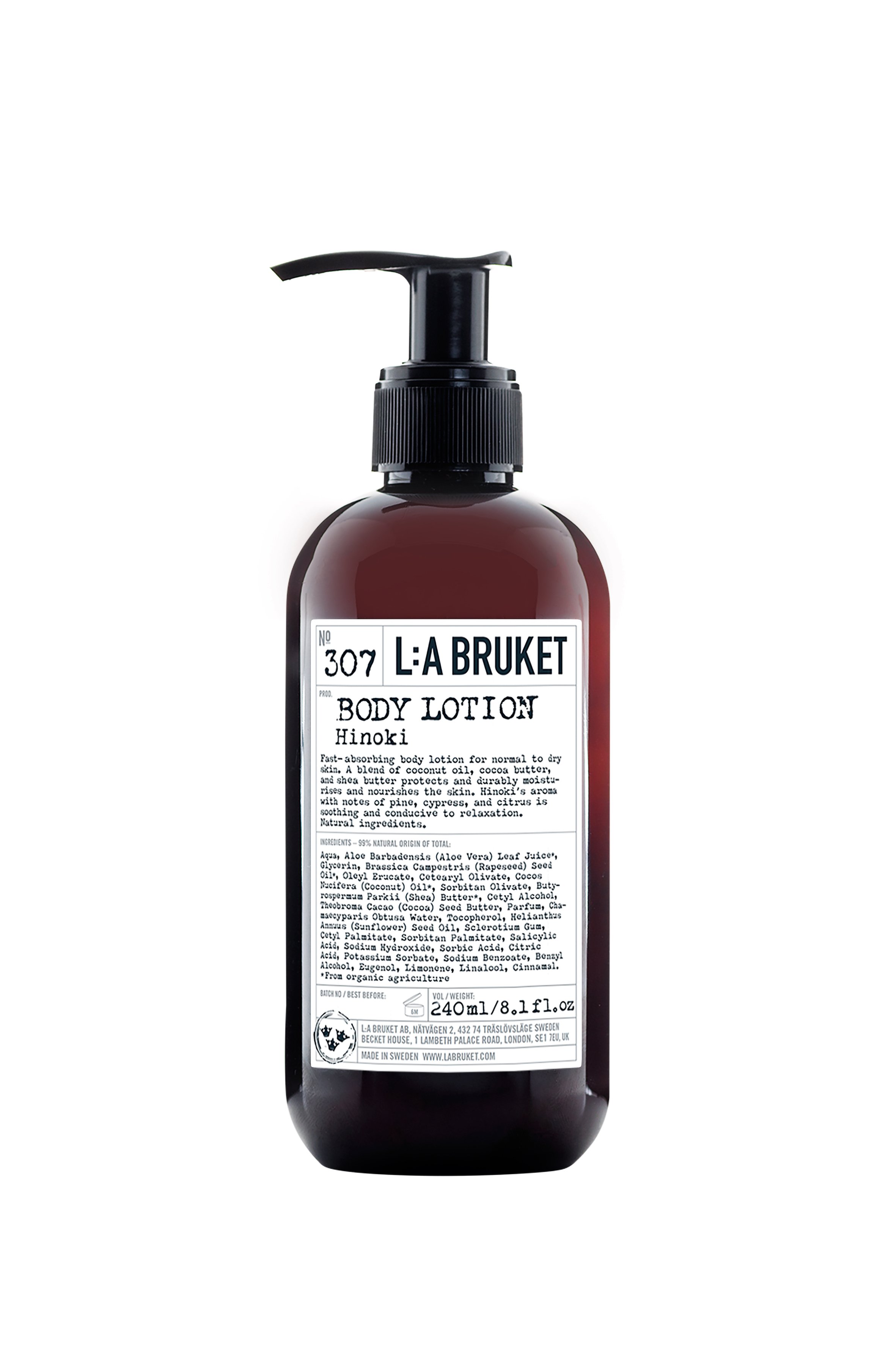 L:A BRUKET No. 307 NEW Body Lotion Hinoki Body Lotion.
