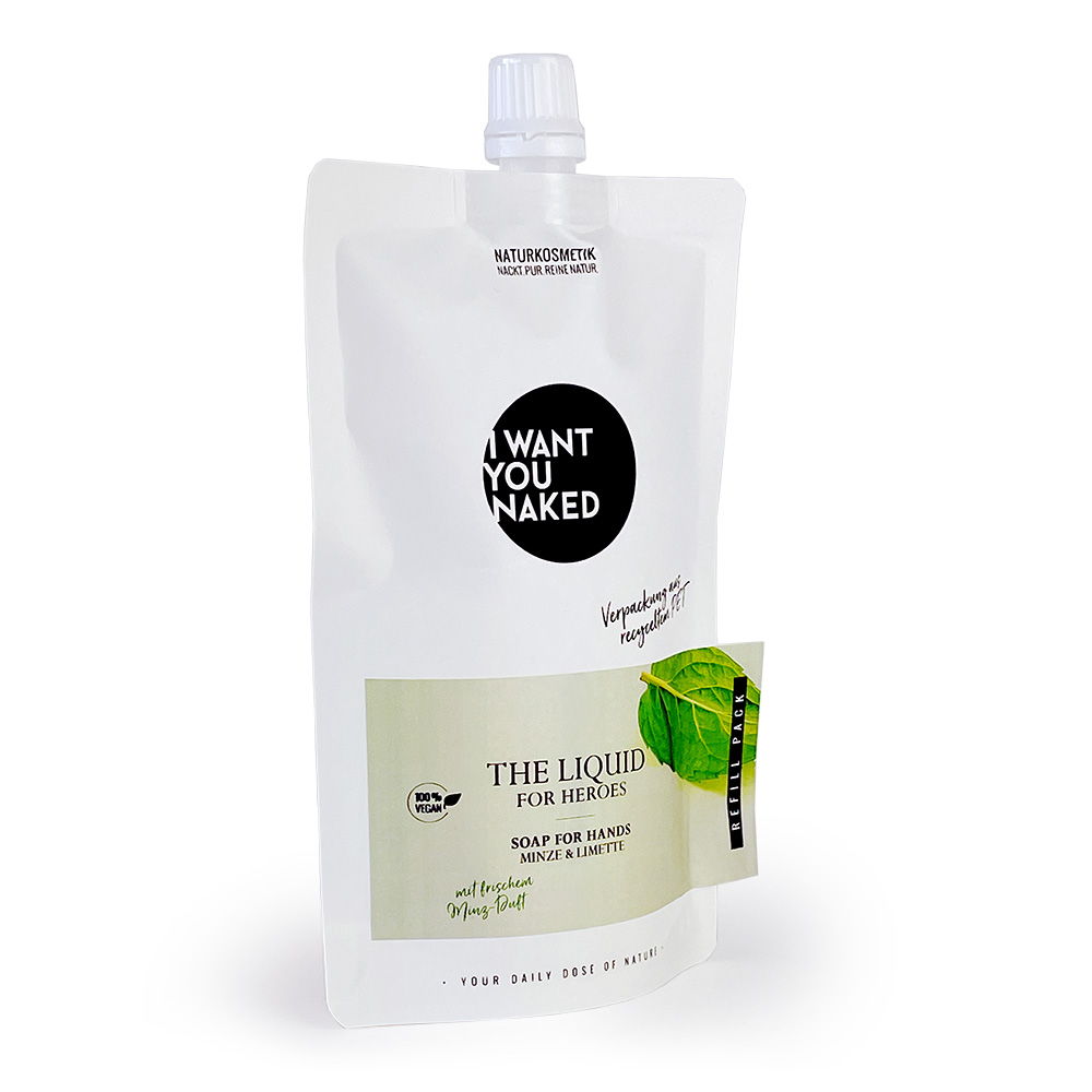 I want you naked THE LIQUID For Heroes mit Limette & Minze 1000ml Refill