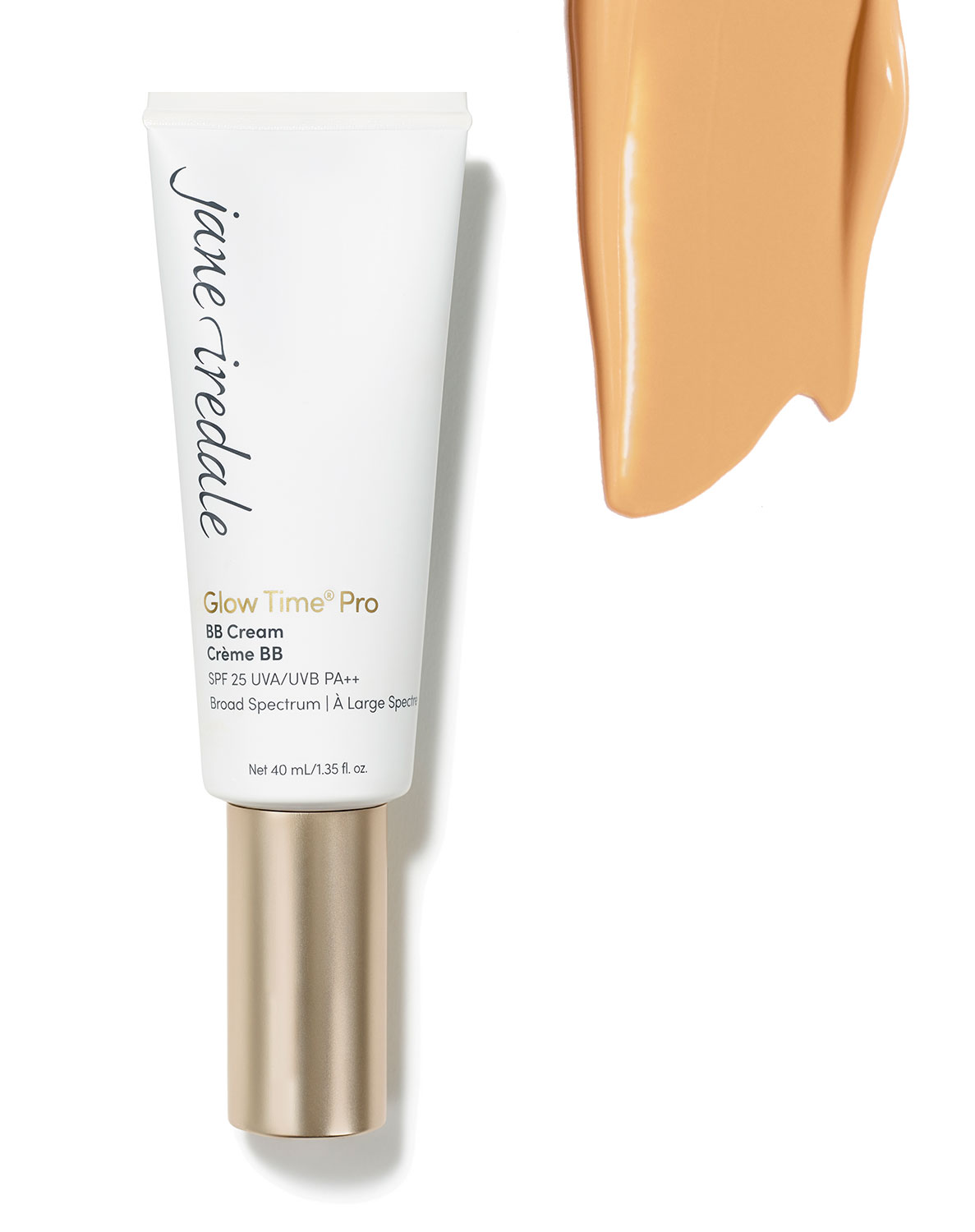 Jane Iredale Glow Time Pro BB Cream GT7, Tube und Farbprobe, SPF 25, 40 ml.