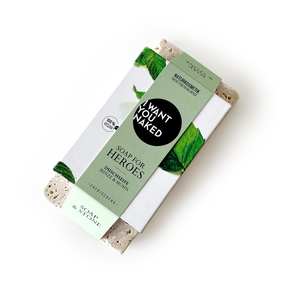 SOAP & STONE Naked Stone mit Duschseife SOAP FOR HEROES