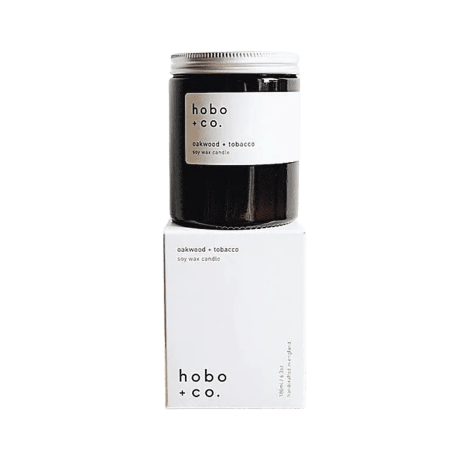 hobo + co Oakwood + Tobacco Essential Oil Candle 180ml