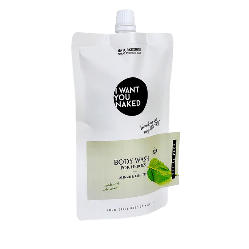 I want you naked BODY WASH for Heroes mit Limette & Minze 1000ml Refill