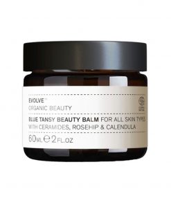 evolve_blue_tansy_beauty_balm-1-247x296 Evolve Organic Beauty Blue Tansy Beauty Balm für alle Hauttypen, 60ml, in einem braunen Glasbehälter.