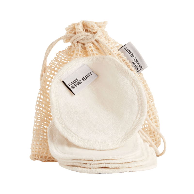 EVOLVE Organic Beauty Bamboo Reusable Makeup Remover Pads