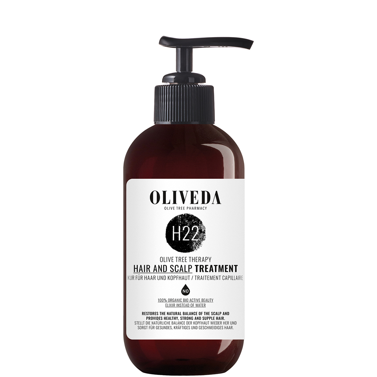 OLIVEDA_1200x1200_72dpi_H22_HairTreatment_250ml OLIVEDA H22 Kur für Haar und Kopfhaut Regererating