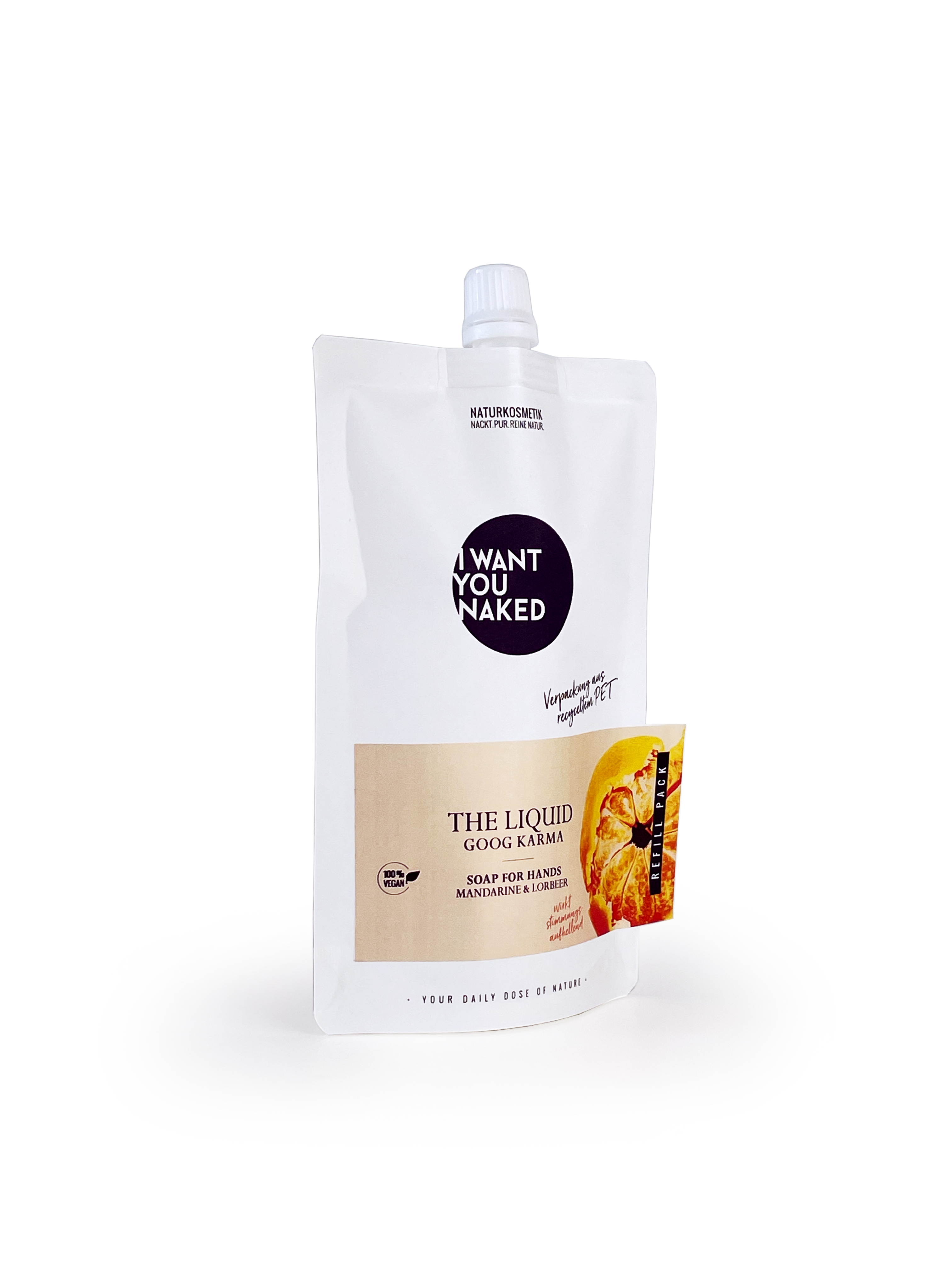 I want you naked THE LIQUID Good Karma mit Mandarine & Lorbeer Refill 250ml