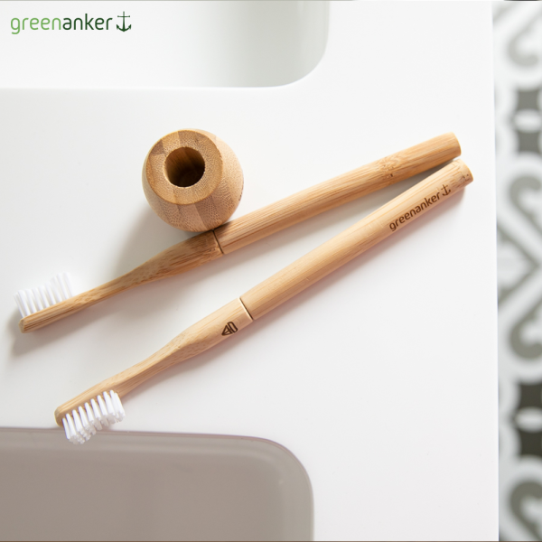 greenanker Bambuszahnbürsten Set 2 Wechselköpfe