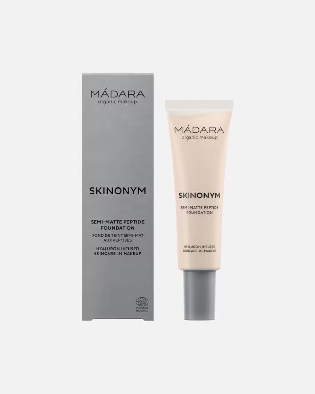 MADARA Organic Skincare SKINONYM Semi-Matte Peptide Foundation, #10 PORCELAIN