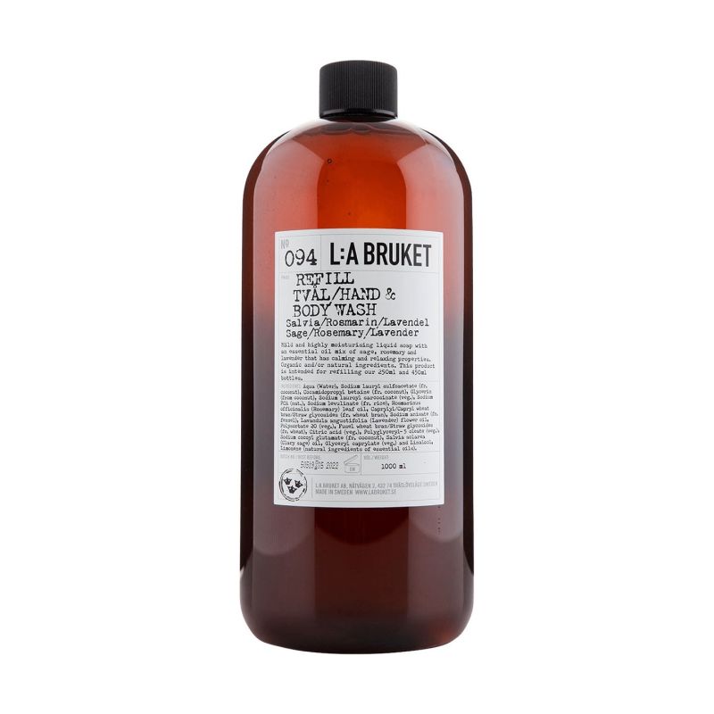 L:A BRUKET No. 094 Hand & Body Wash Sage/Rosemary/Lavender Refill