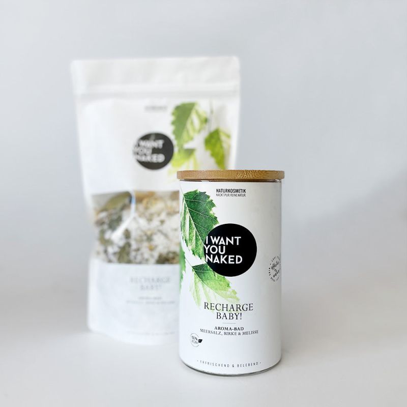 I want you naked RECHARGE BABY Aroma-Bad mit Meersalz, Birke & Melisse