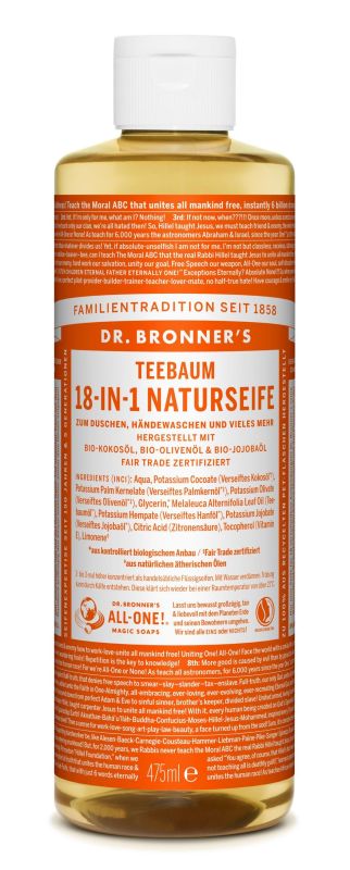 Dr. Bronner's 18 in 1 Bio Naturseife Teebaum